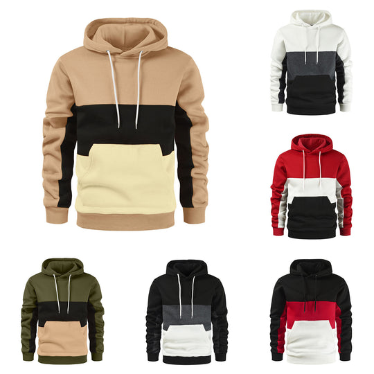 Herren Kapuzenpullover mit modischem Farbblockdesign R&B