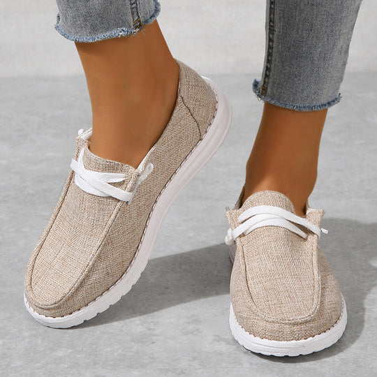 Damen bequeme Slip-On Freizeitschuhe mit leichtem Obermaterial R&B