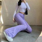 Damen Elegante Schlaghose aus weich strukturiertem Stoff R&B