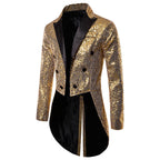 Herren Pailletten-Blazer im eleganten Schnitt mit asymmetrischem Design R&B