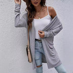 Damen Offener Cardigan mit langem Schnitt R&B