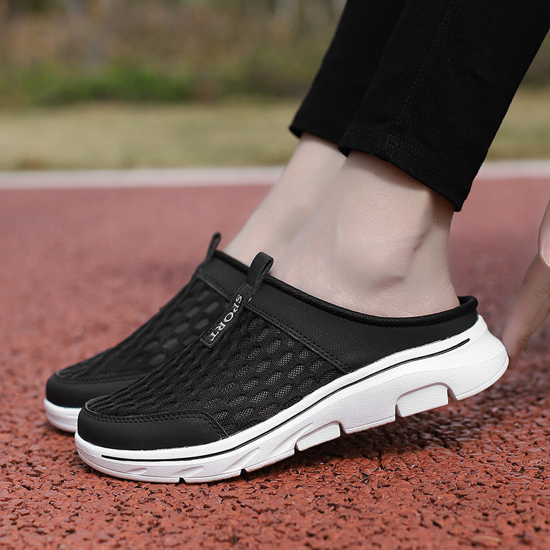 Damen Komfortable und atmungsaktive Clogs mit flexiblem Gummiboden