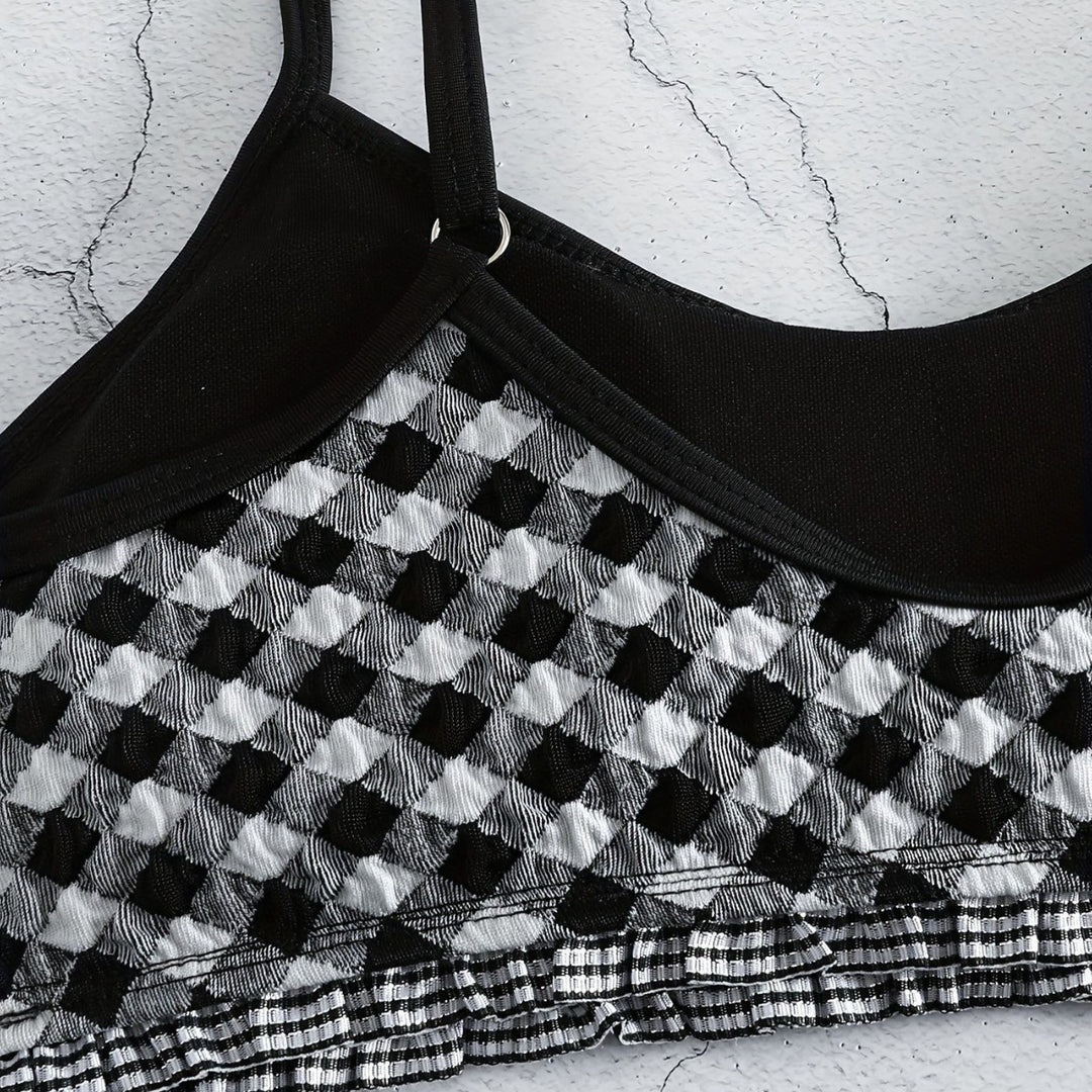 Damen lässiger Crop-Top Bikini R&B