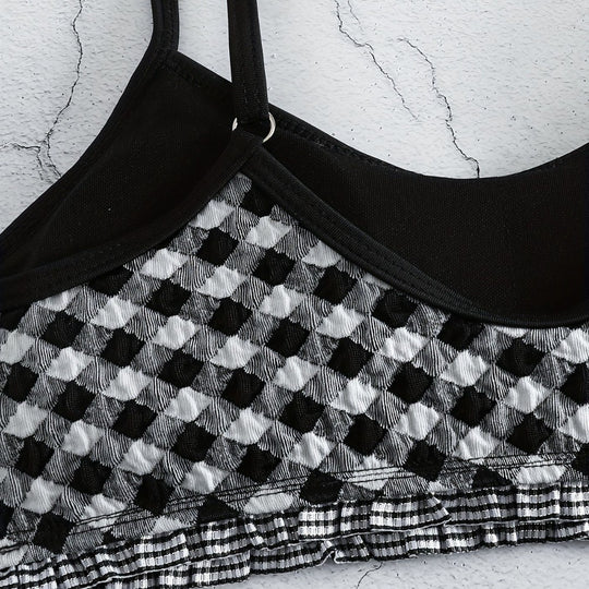 Damen lässiger Crop-Top Bikini R&B