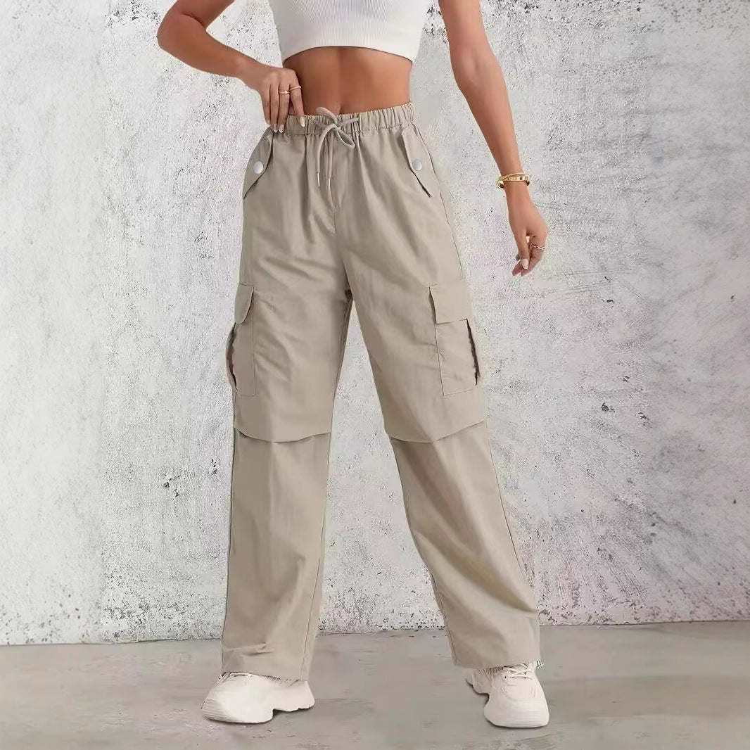 Damen Cargo-Hose mit seitlichen Taschen und elastischem Bund R&B
