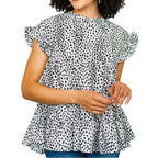 Damen Luftiges Oberteil mit Volantdetails