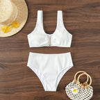 Damen Hochgeschnittener Bikini mit dekorativem Clip
