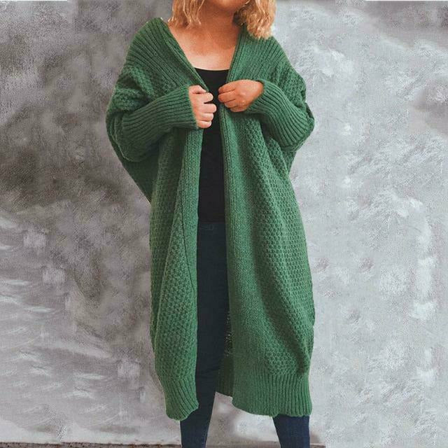 R&B | Solide Lange Strickjacke