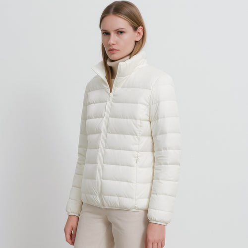 Damen Isolierte Steppjacke mit hohem Kragen und elastischen Bündchen R&B