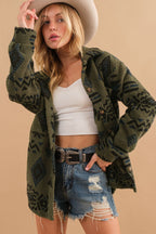 R&B | Retro Plüschjacke mit Reverskragen