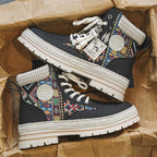 Damen Hochwertige Winterschuhe mit modischem Ethno-Design und robustem Profil R&B
