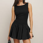 Damen Verspieltes Minikleid mit schwingendem Rock und figurbetontem Oberteil R&B