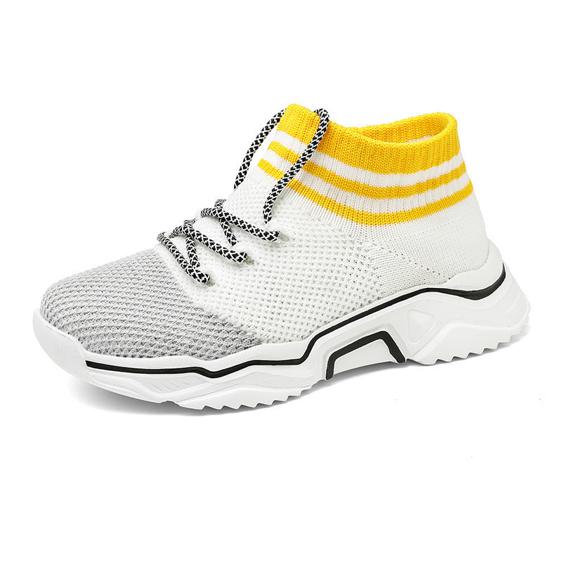 Damen Strick-Sneaker mit elastischem Kragen und atmungsaktiver Obermaterialstruktur