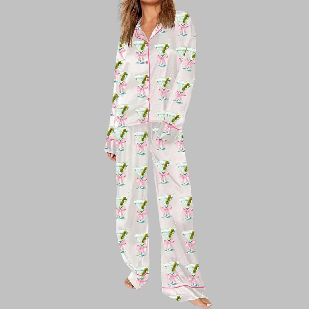 Damen Schlafanzug mit buntem Motiv R&B
