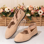 Damen Ballerinas mit elegantem Überkreuzriemen und weichem Innenfutter R&B
