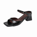 Damen Slingback-Sandaletten mit quadratischer Zehenpartie und komfortablem Blockabsatz