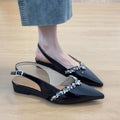 Damen elegante Slingback-Pumps mit funkelnden Strassakzenten R&B