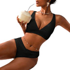 Damen Komfortabler Bikini mit raffinierten Rippendetails R&B