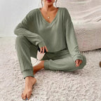 Damen Loungewear Set aus Rippstrick R&B