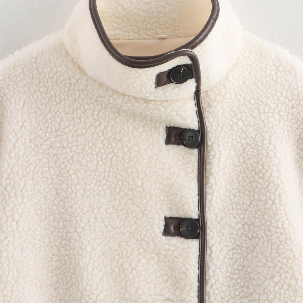 Damen fleecegefütterte Übergangsjacke mit hohem Kragen und praktischen Taschen R&B