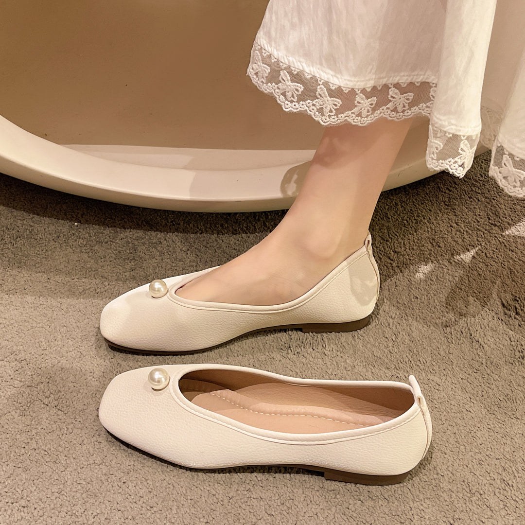 Damen modische Ballerinas mit glamourösem Schmuckdetail R&B