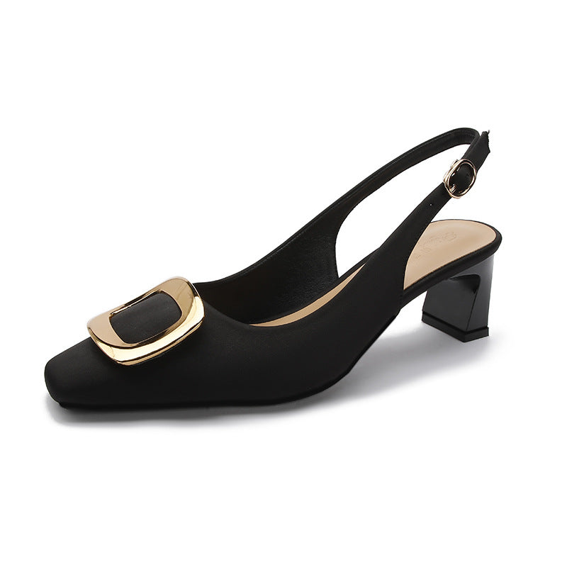 Damen Slingback-Pumps mit modischem Schmuckdetail und komfortablem Blockabsatz R&B