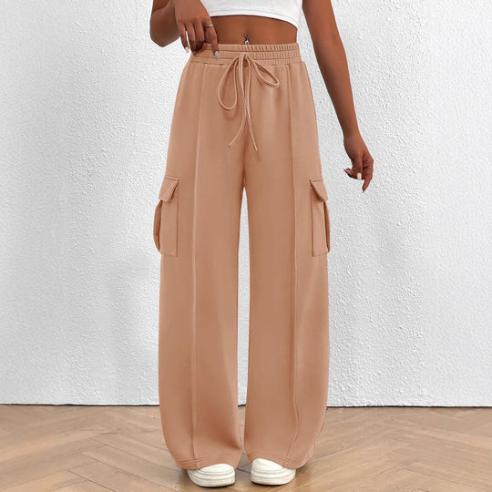 Damen Cargo-Hose mit weitem Schnitt und elastischem Bund R&B