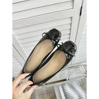 Damen elegante Ballerinas mit zierlichem Schleifenakzent R&B
