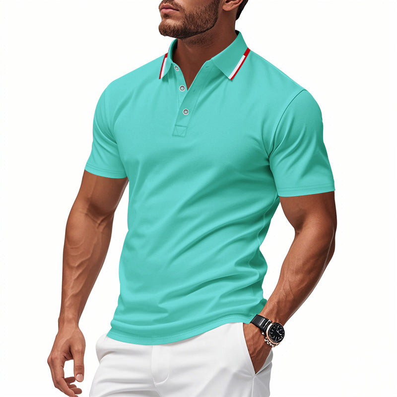 Herren Polo-Shirt mit modernem Kragen und atmungsaktiver Struktur R&B