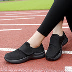 Damen Bequeme Slip-On Freizeitschuhe mit verstellbarem Klettverschluss R&B