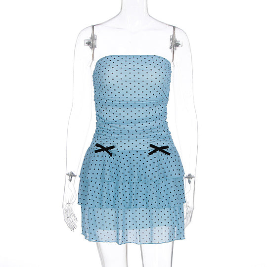 Damen Verspieltes Minikleid mit Rüschen und offenen Trägern R&B