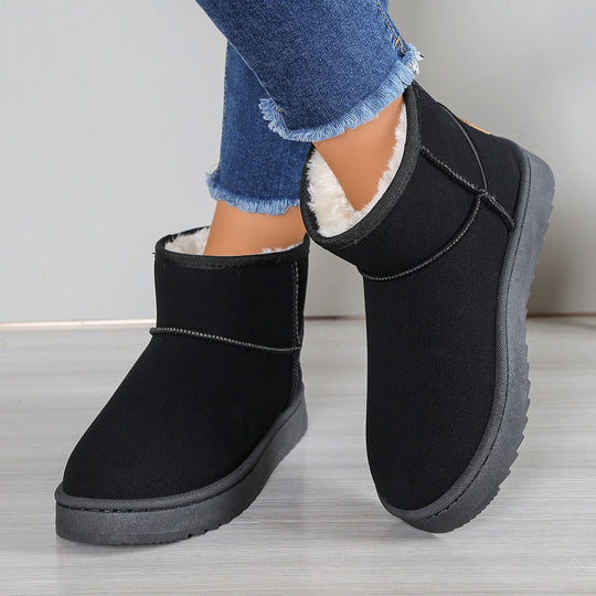 Damen modische Winterstiefeletten mit warmem Innenfutter und rutschfester Sohle R&B