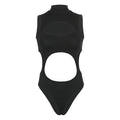 Damen Sportlicher Badeanzug mit hohem Kragen und raffiniertem Cut-Out R&B