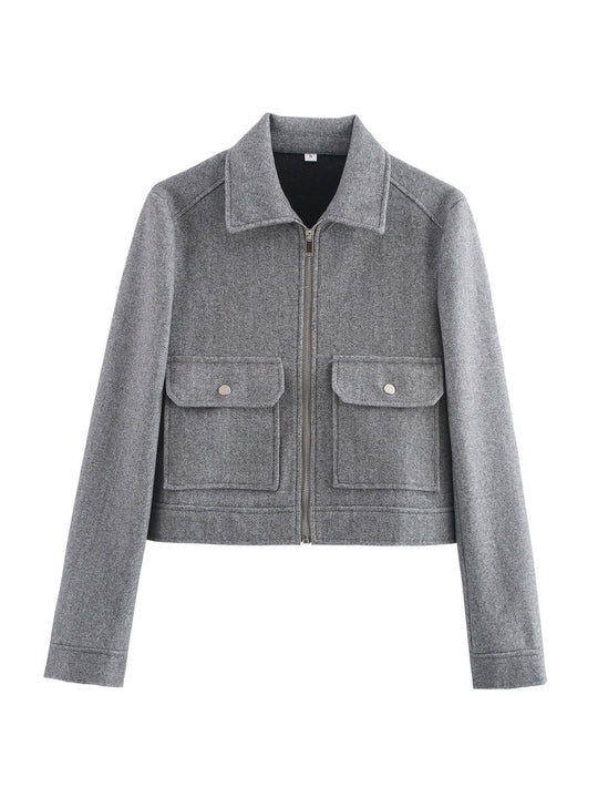 Damen cropped Utility-Jacke R&B