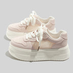 Damen Plattform Sneakers mit atmungsaktivem Mesh-Obermaterial und modischem Design
