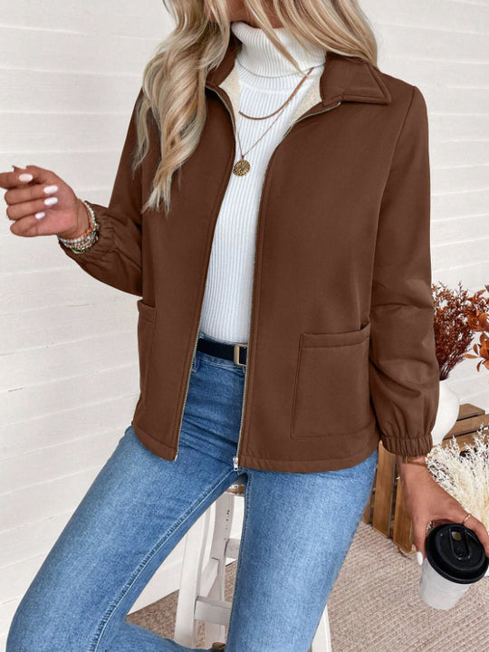 Damen Freizeitjacke mit Frontreißverschluss und praktischen Taschen R&B