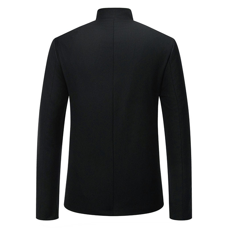 Herren eleganter Blazer mit kunstvoller goldener Stickerei