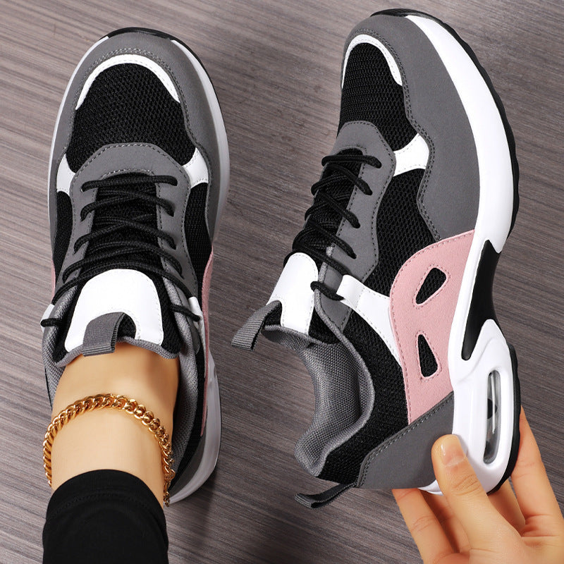 Damen Sportliche Luftpolster-Sneaker mit atmungsaktivem Mesh-Obermaterial