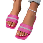 Damen Glamouröse Slide-Sandalen mit beeindruckenden Strass-Akzenten R&B
