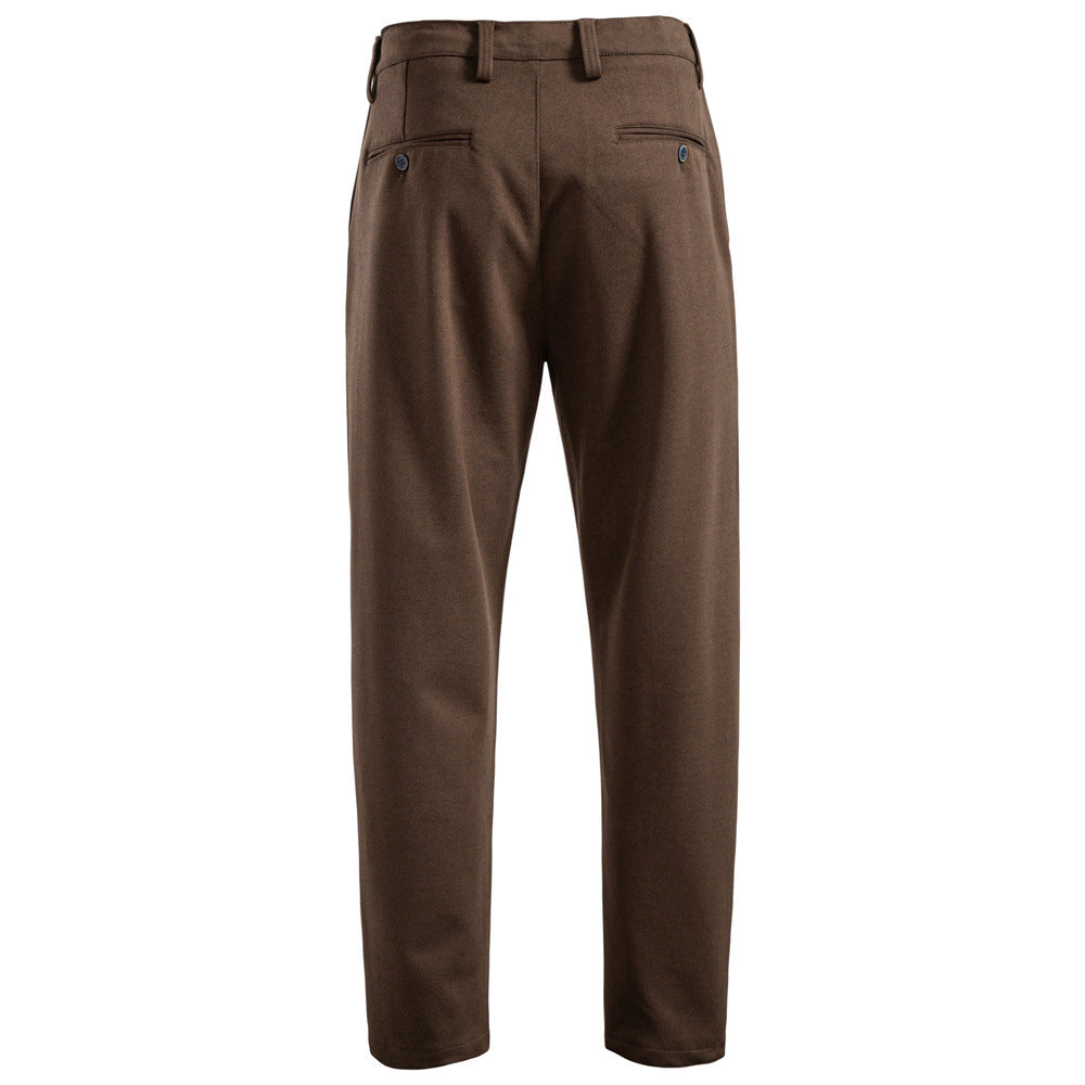 Herren Chinohose mit verstellbarem Bund und Faltenstruktur