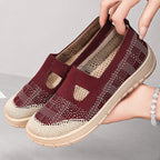 Damen Komfortable Slip-On Freizeitschuhe mit luftiger Netzstruktur