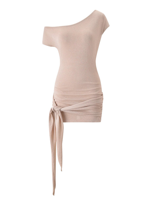 Damen Asymmetrisches Wickeltop mit dekorativen Schlaufen R&B