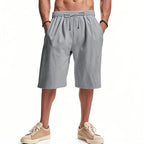 Herren nan lässige Bermudashorts aus Baumwollmix mit elastischem Bund Kordelzug und Seitentaschen R&B