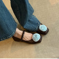 Damen Ballerina-Schuhe mit floralem Design und elegantem Riemen