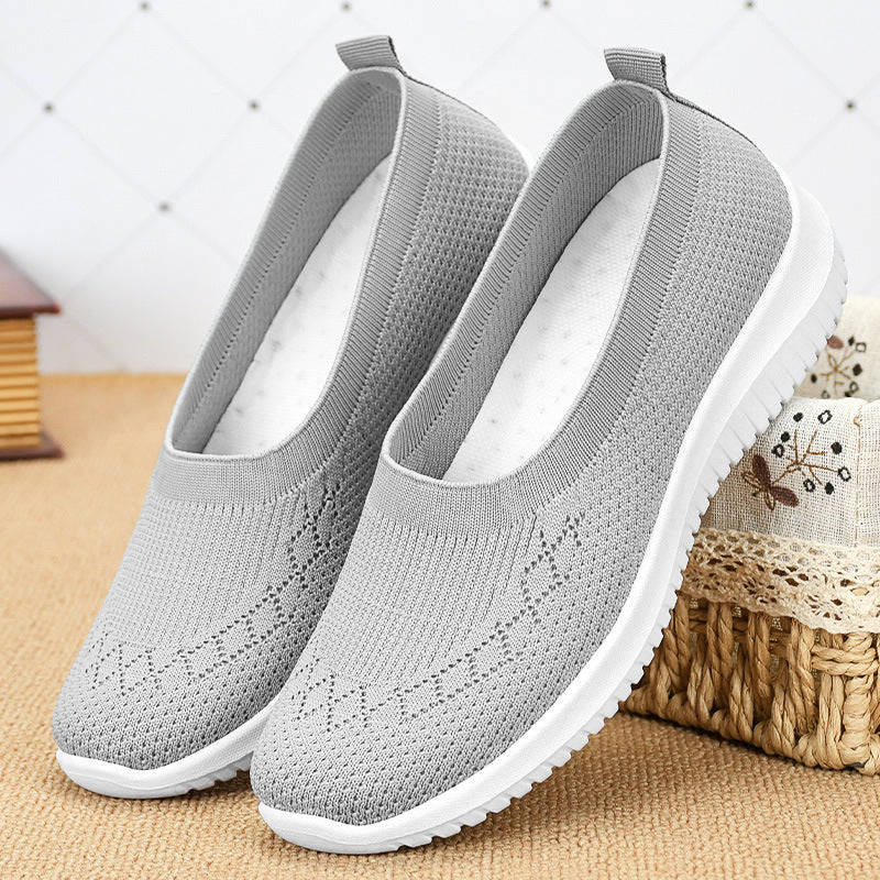 Damen bequeme und elastische Slip-On Sneakers R&B