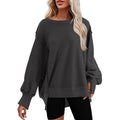 Damen Komfortabler Oversized Pullover mit lässigen Puffärmeln