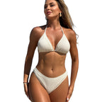 Damen Triangel-Bikini mit passendem Wickelrock und elegantem Verschluss R&B