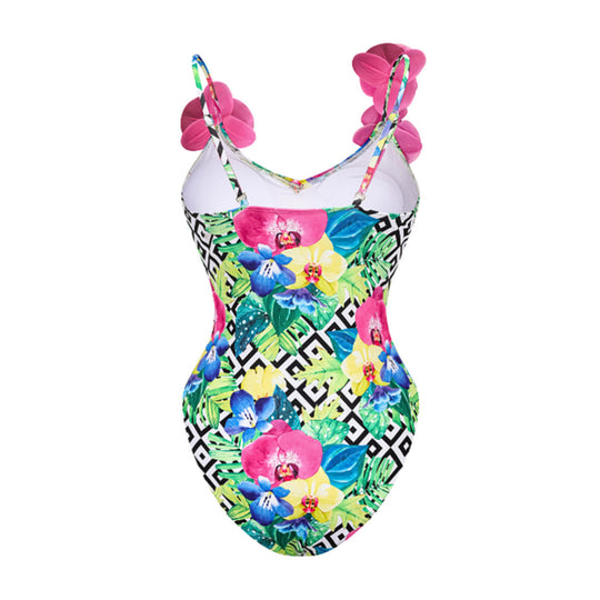 Damen Blumenmuster Badeanzug und Rock Set R&B
