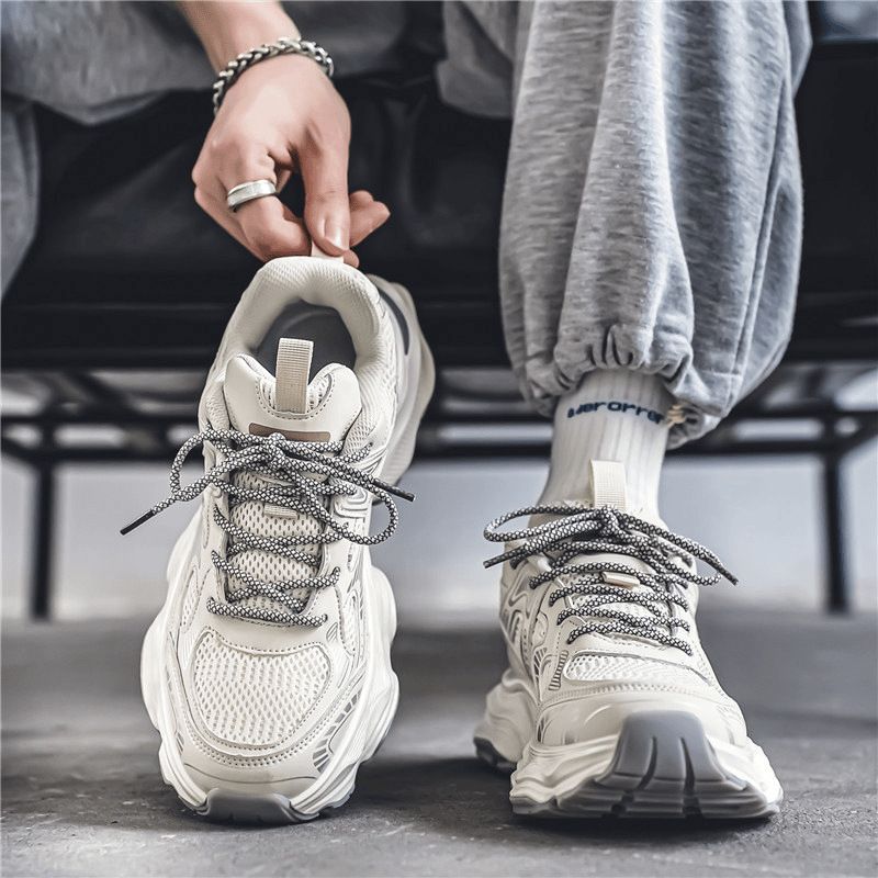Damen Sportliche Chunky Sneakers mit atmungsaktivem Obermaterial und innovativem Sohlenprofil