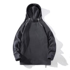 Herren Fleece Hoodie mit Reißverschluss und hohem Kragen